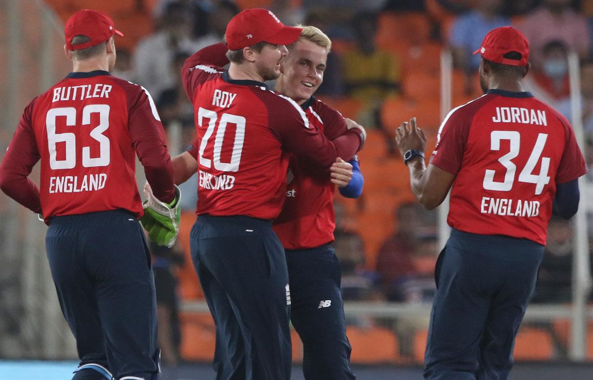 Sam Curran celebrates after dismissing KL Rahul