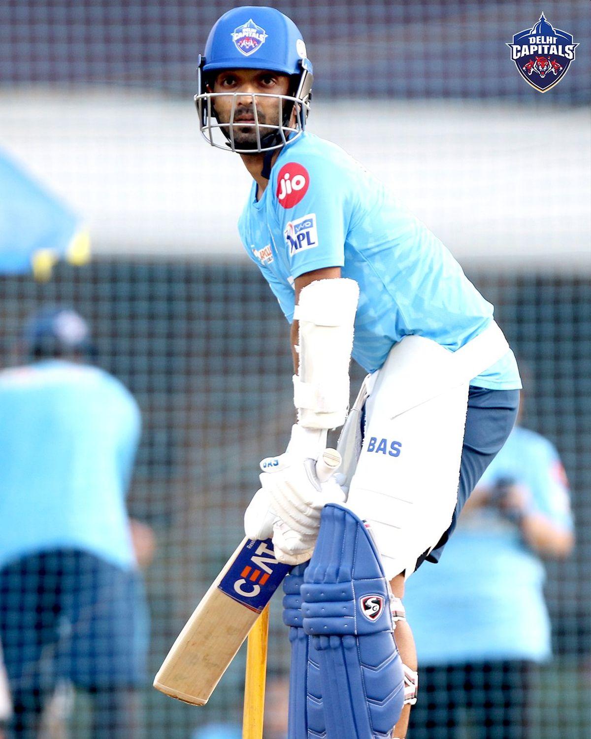 Ajinkya Rahane in the nets