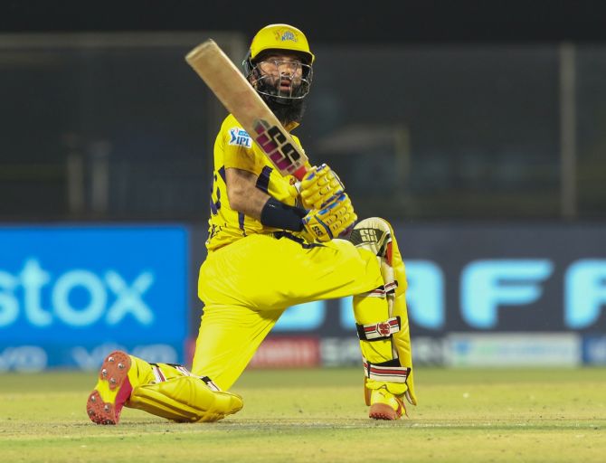 Moeen Ali rallied Chennai Super Kings with a 36-ball 58, which included 5 fours and as many sixes