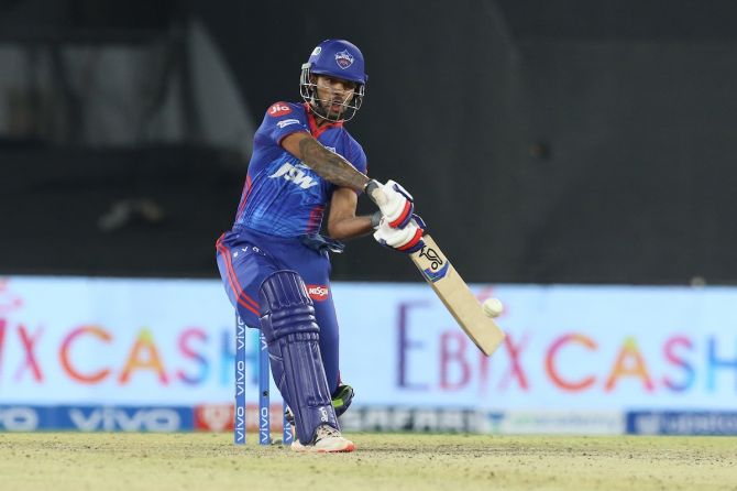 Shikhar Dhawan scored 69 not out to help Delhi Capitals to victory over Punjab Kings on Sunday