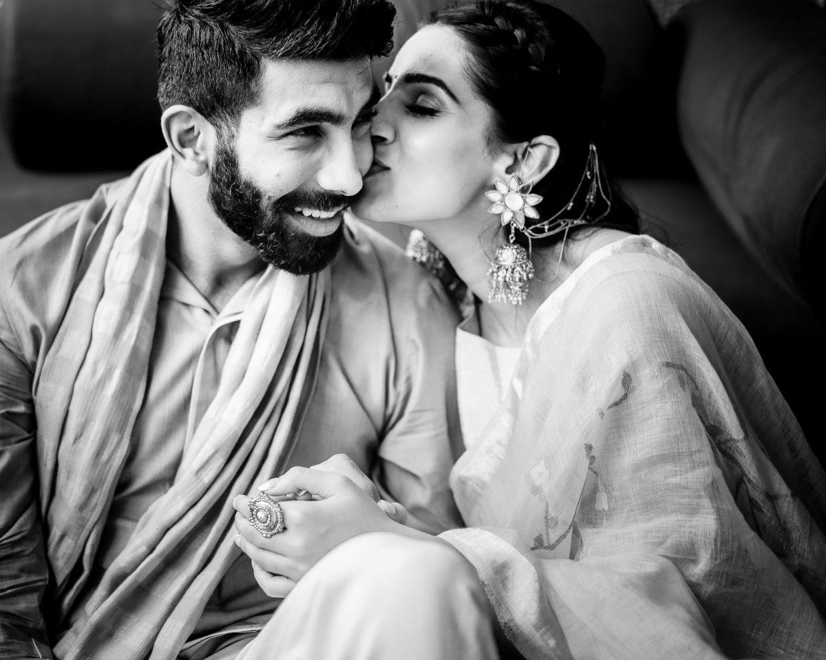 Jasprit Bumrah and wife Sanjana Ganesan