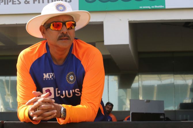  Ravi Shastri, who served as India’s head coach till the T20 World Cup last year, said he could not do commentary because of "a stupid clause that binds us".