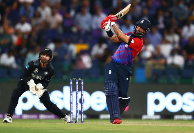 Moeen Ali scored a superb 51 off 37 balls, including 3 fours and 2 sixes, to guide England to a healthy total.