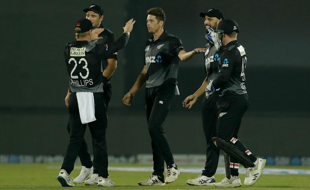 Tim Southee celebrates after dismissing India opener K L Rahul