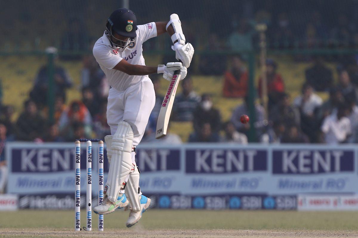 Wriddhiman Saha plays a shot on the leg side