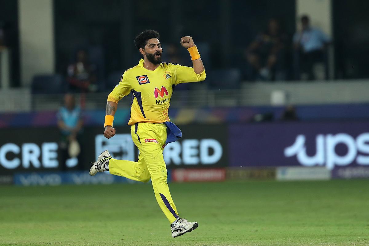 Ravindra Jadeja celebrates the wicket of Shakib Al Hasan. 