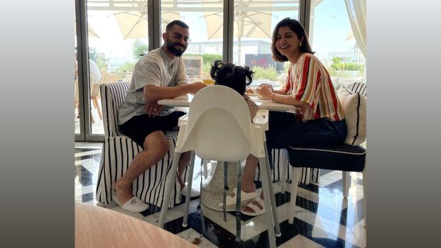 Virat, Anushka and Vamika in Dubai