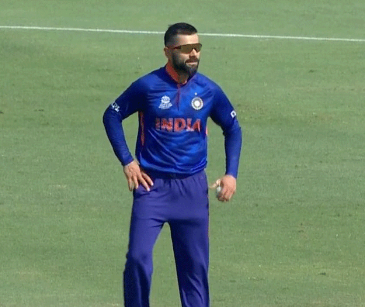 Virat Kohli, who was used as a sixth bowling option, bowled two overs for 12 runs 