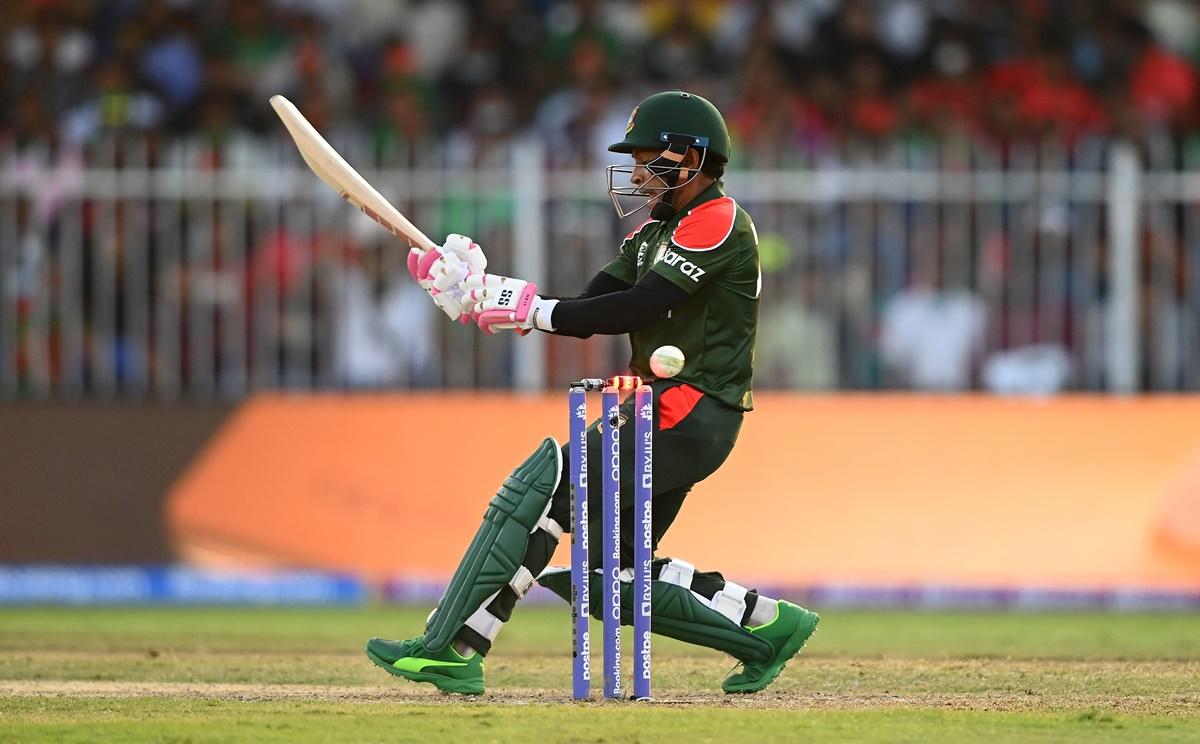 Mushfiqur Rahim is bowled by Ravi Rampaul.