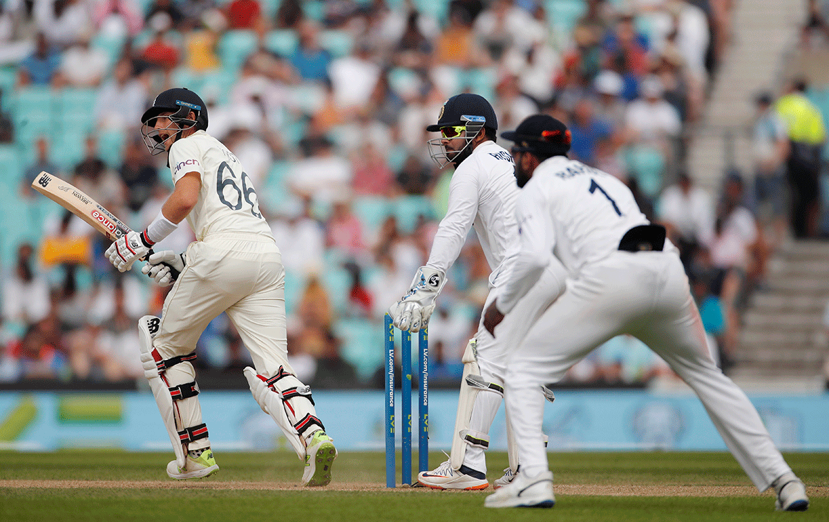 England's Joe Root in action 