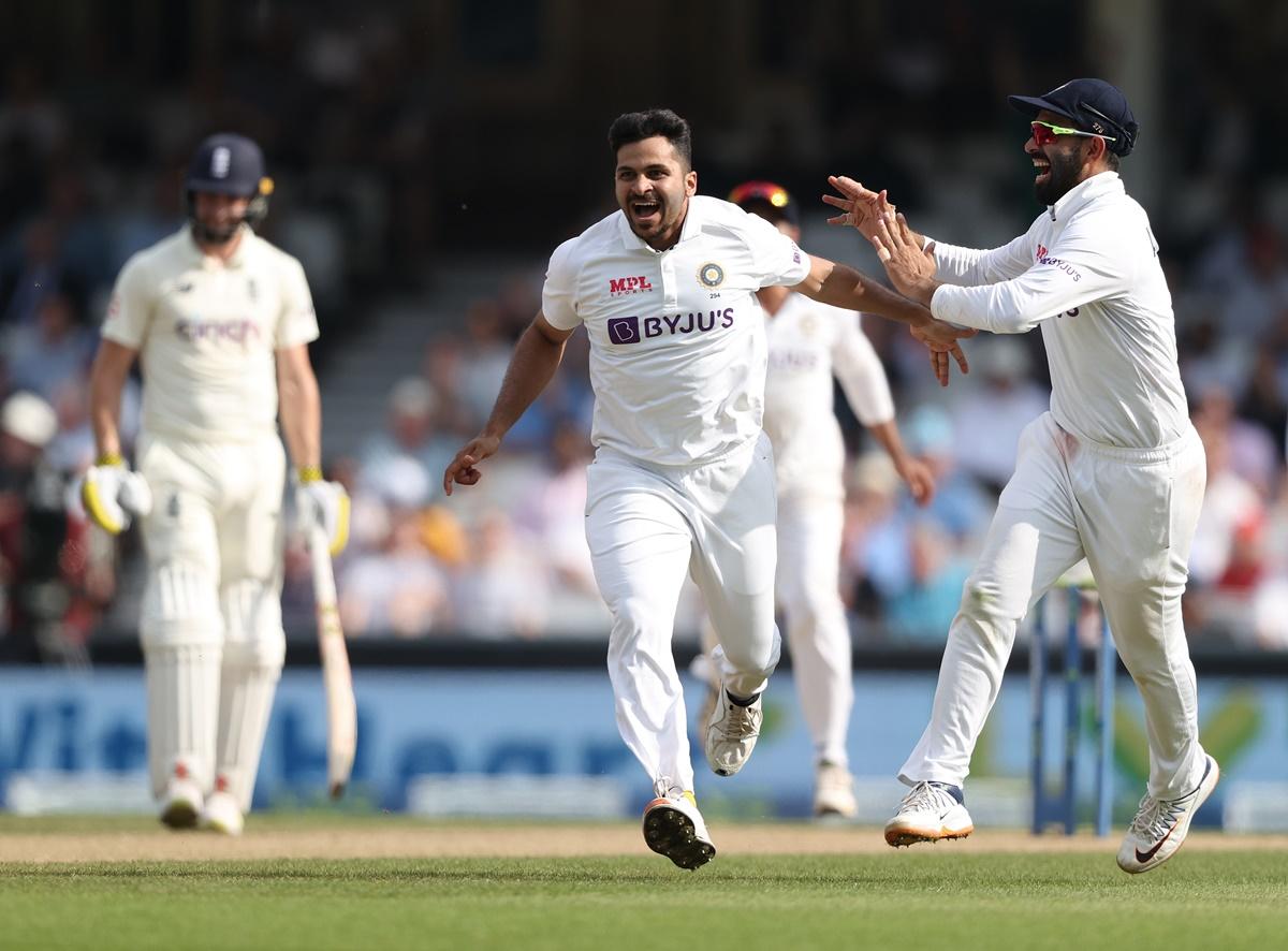 Shardul Thakur is ecstatic after dismissing Joe Root.