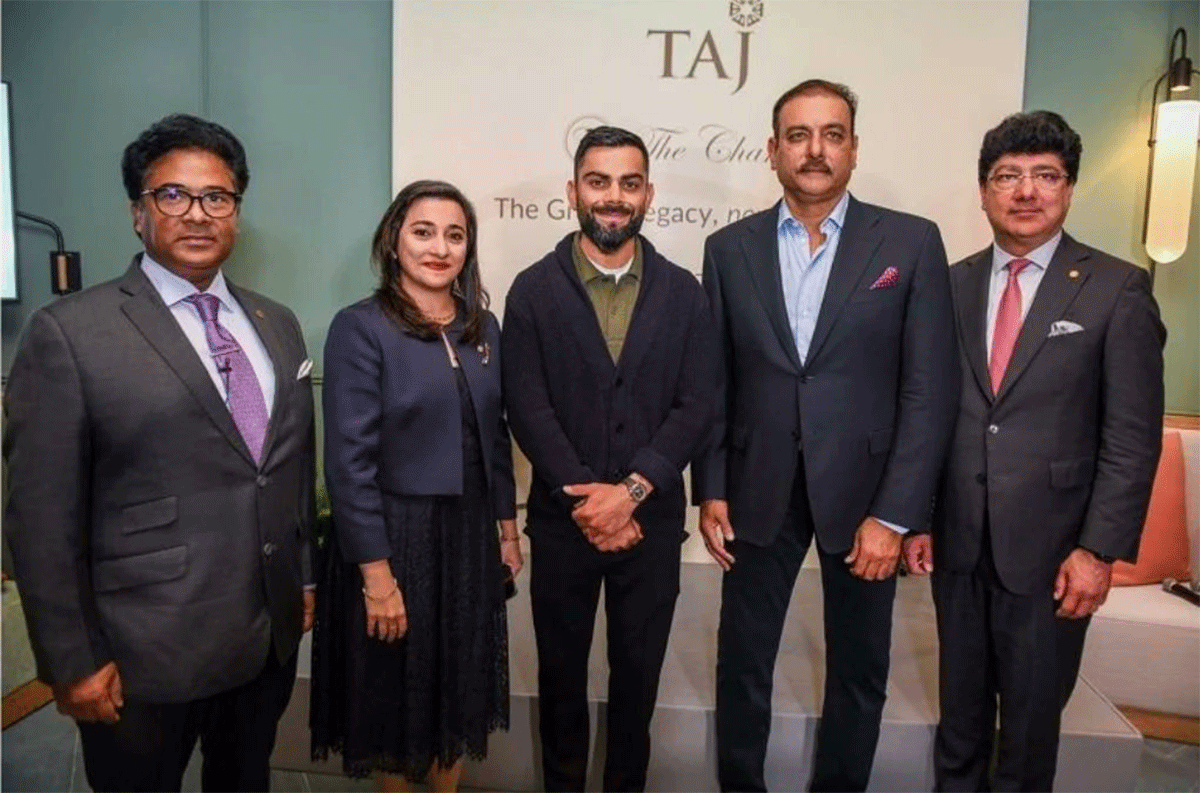 India head coach Ravi Shastri and skipper Virat Kohli in with guests at the book launch that was held just ahead of the 4th Test played at The Oval in London