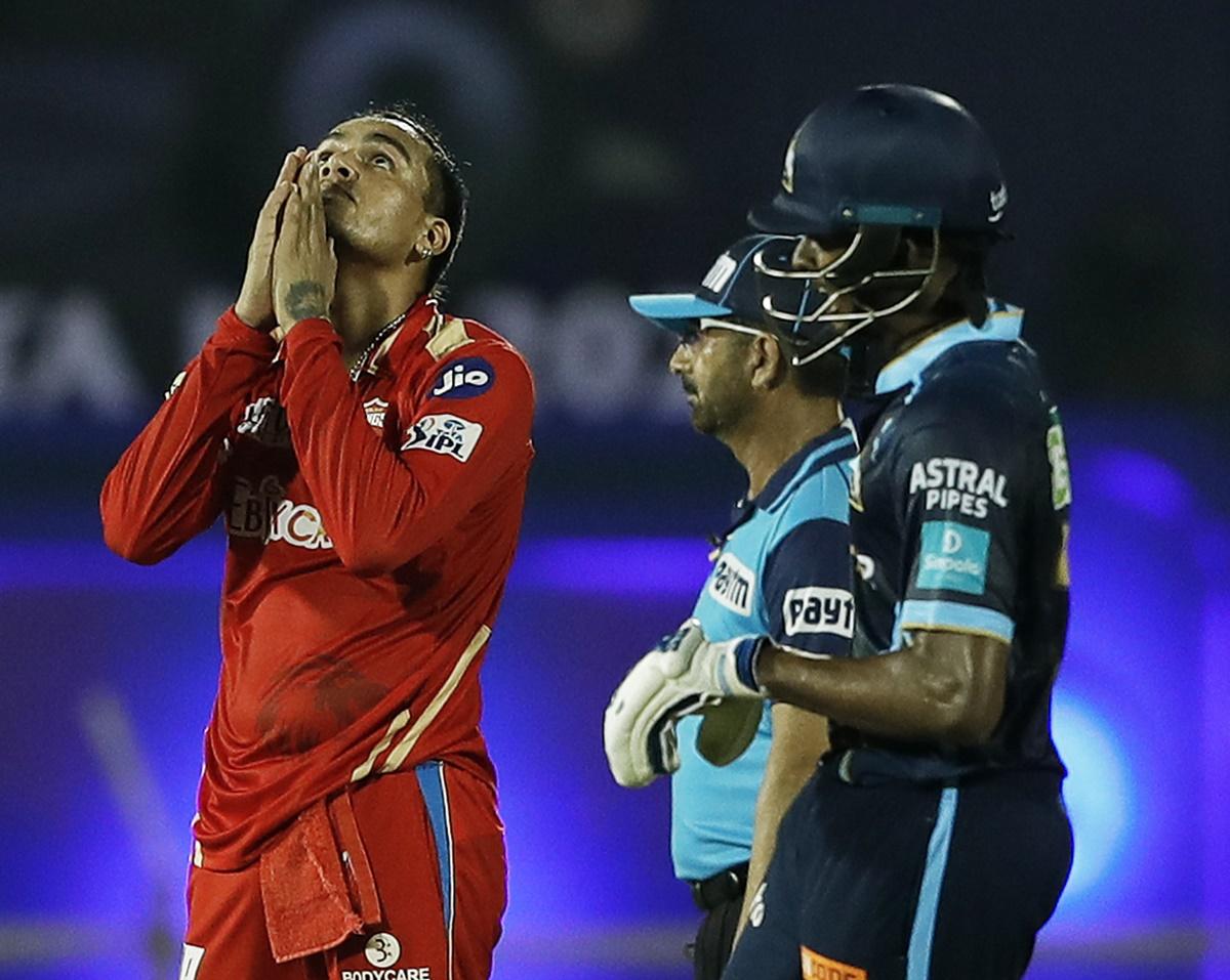 Rahul Chahar celebrates the wicket of Sai Sudharsan 