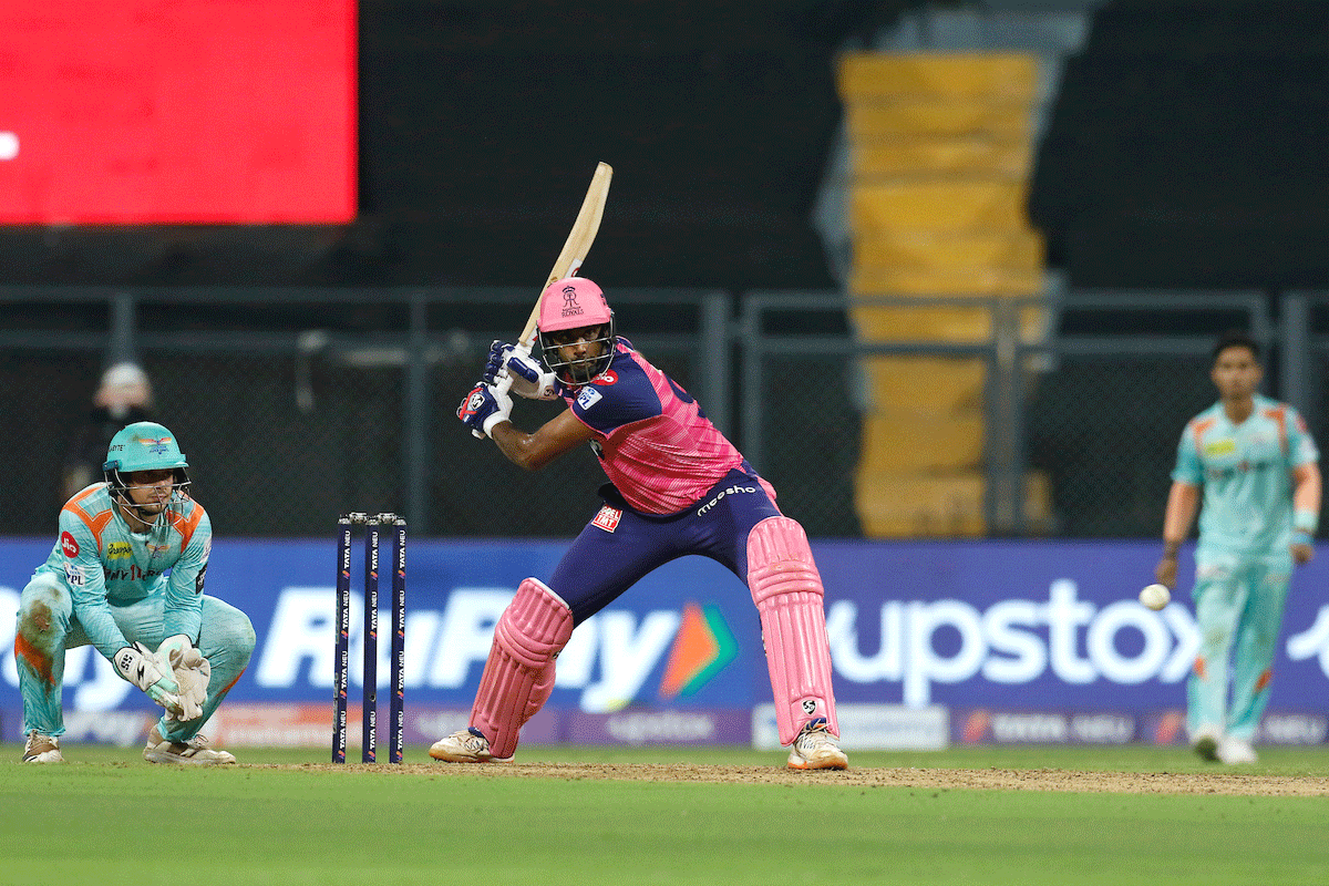 Ravichandran Ashwin went back to the dug out despite being 28 not out during their match against Lucknow Super Giants, in Mumbai, on Sunday.