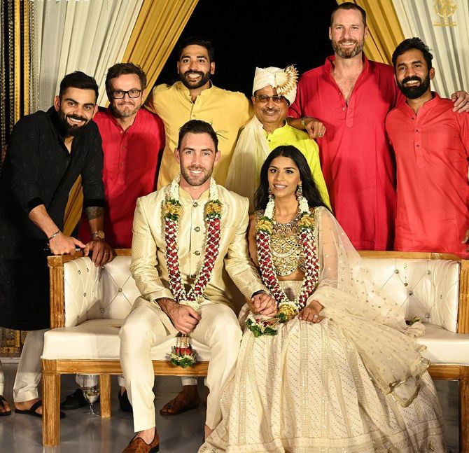 IPL 2022: PIX: When Vini and Maxi Married Again... - Rediff Cricket