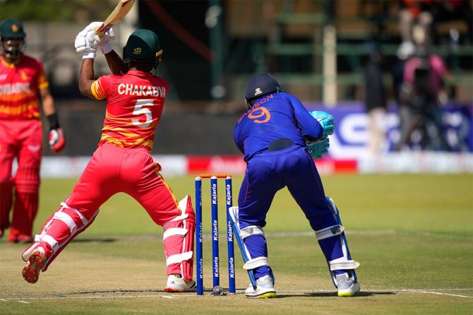 Zimbabwe skipper Regis Chakabva scored 35 off 51 balls