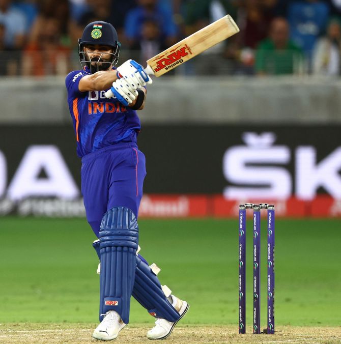 India's Virat Kohli bats during his well-made 35