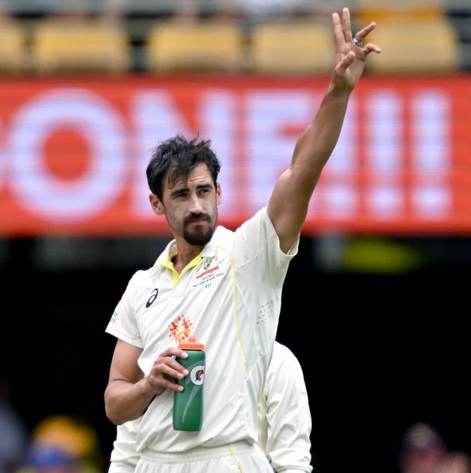 Mitchell Starc is the seventh Australian to reach 300 Test wickets