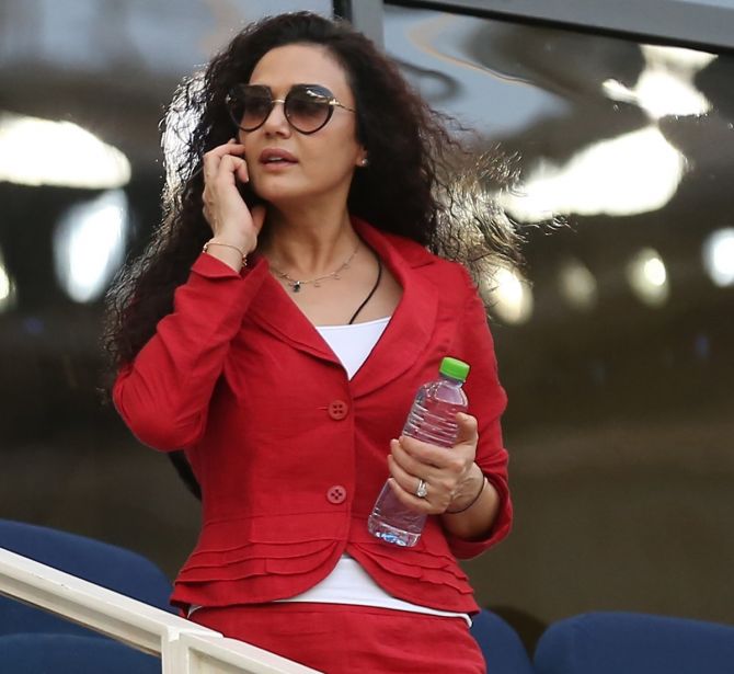 Preity Zinta dances as Punjab Kings buys Dhawan - Rediff Cricket