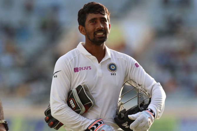 37-year-old Wriddhiman Saha whose comeback headlined the Bengal squad after he had refused to play red ball cricket citing "personal reasons".