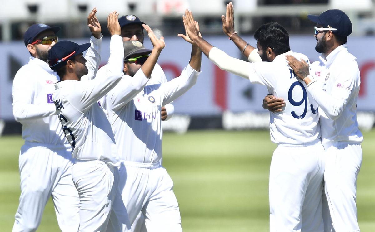 India pacer Jasprit Bumrah celebrates after dismissing South Africa opener Aiden Markram during Day 2 of the thrd Test at Newlands, Cape Town, on Wednesday.