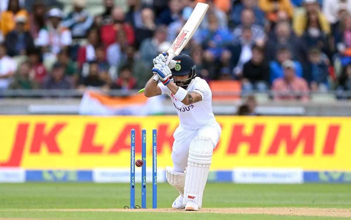 Virat Kohli is bowled by England bowler Matthew Potts 