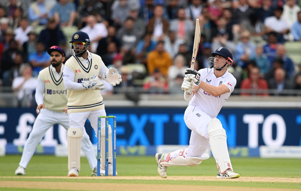England opener Alex Lees scored his 2nd Test fifty before being run out