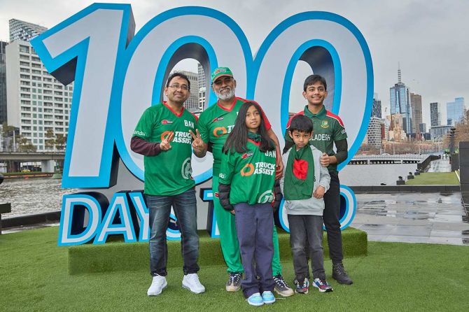 Bangladesh cricket fans at the T20 World Cup Trophy Tour Launch