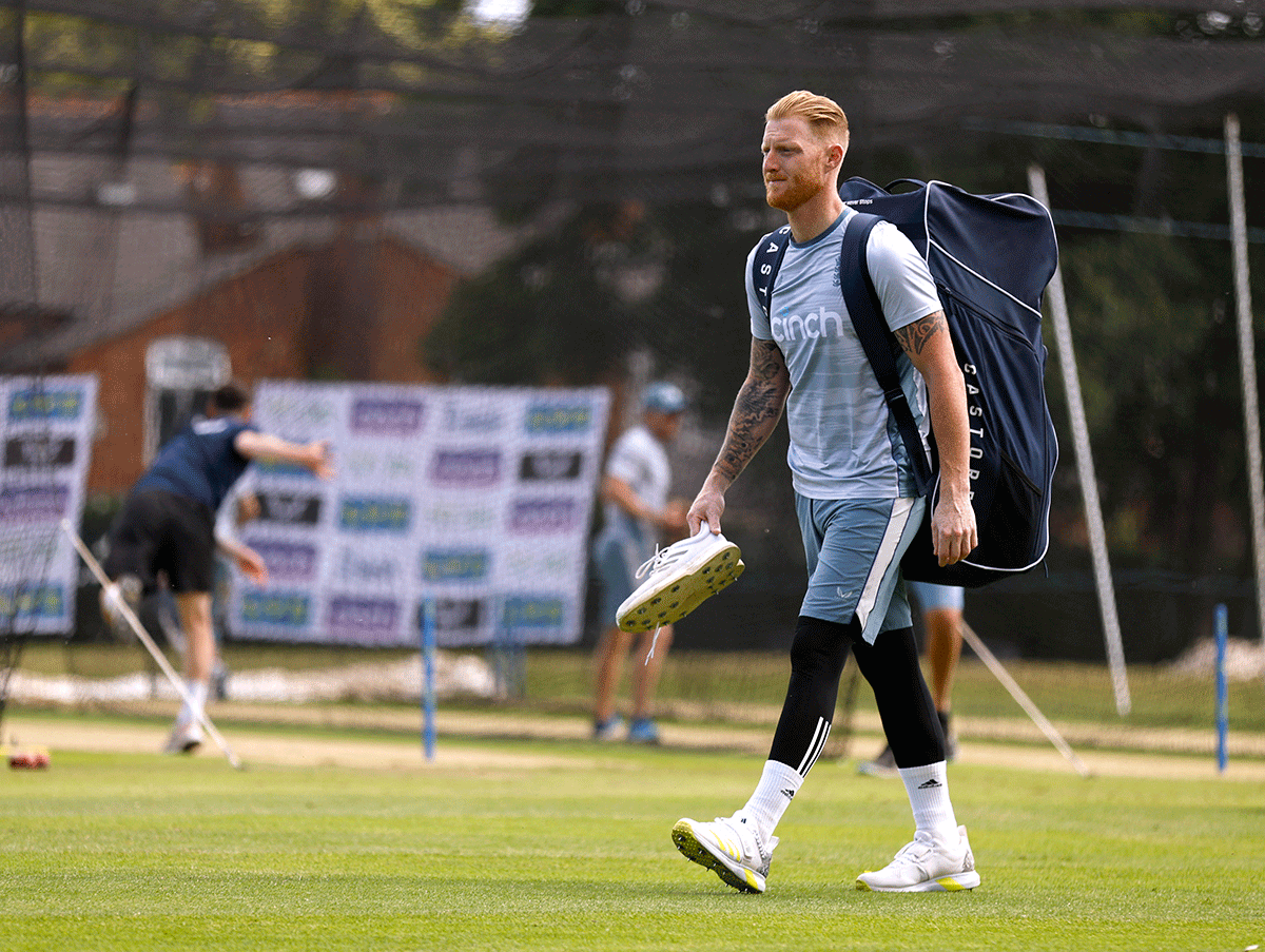 England's Ben Stokes during nets at Edgbaston, Birmingham on Thursday