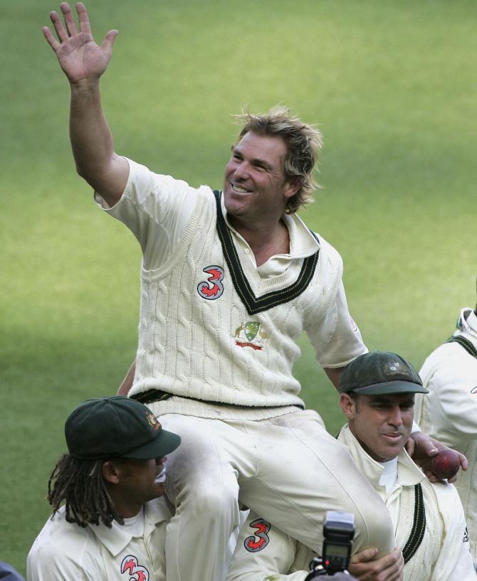 Shane Warne received the Order of Australia (AO) on Sunday