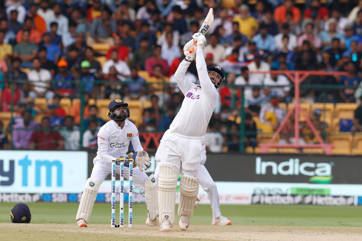 Rishabh Pant bats during his breezy 50 off 31 balls, which included 7 fours and 2 sixes.