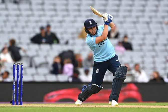 All-rounder Natalie Sciver anchored the England innings with a patient 61