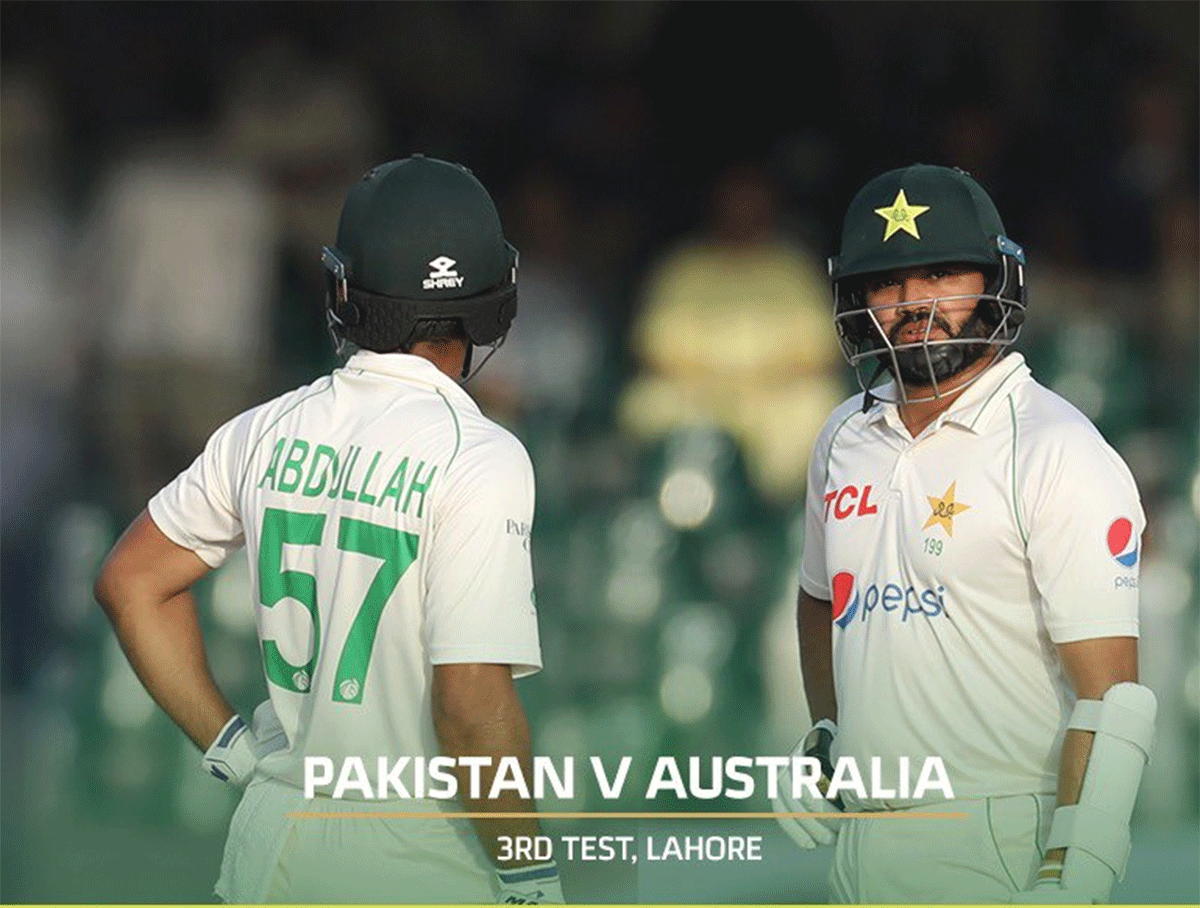 Pakistan's Abdullah Shafique and Azhar Ali put on an unbroken stand of 70 on Day 2 of the 3rd Test against Australia on Tuesday