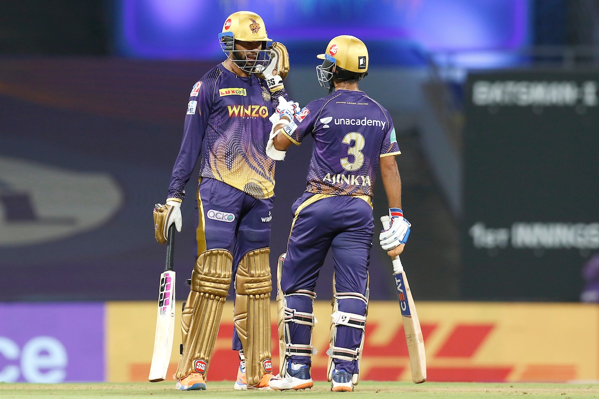 KKR's Ajinkya Rahane and Venkatesh Iyer shared an opening stand of 60 runs