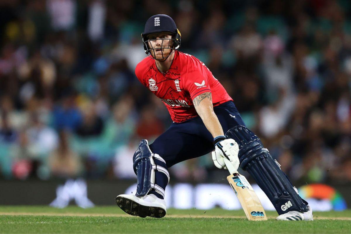 Ben Stokes of England runs between wicket as he bats