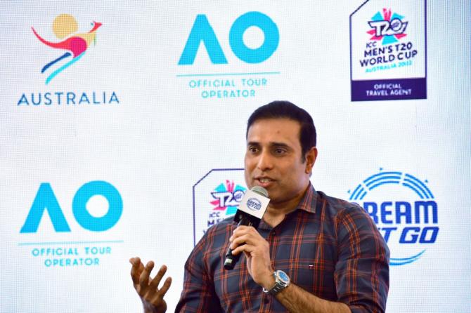 VVS Laxman speaks at the 'DreamSetGo' press conference in Mumbai