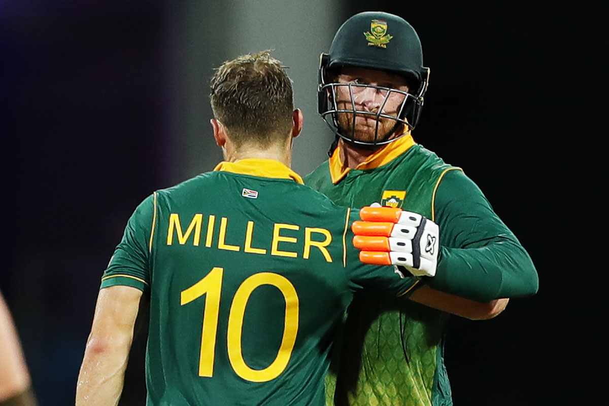 Heinrich Klaasen and David Miller put on a 100-run stand as they rallied the Proteas
