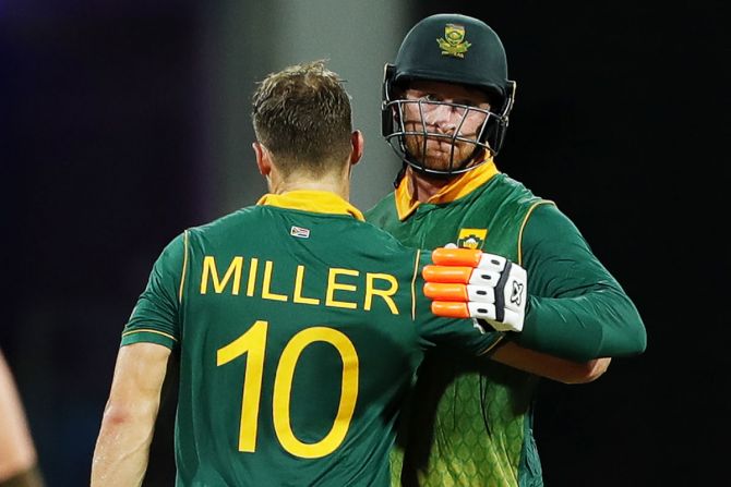 Heinrich Klaasen and David Miller put on a 100-run stand as they rallied the Proteas.