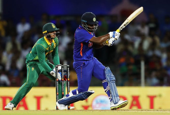 India's Sanju Samson scored 86 off 63 balls but in vain as India fell short by nine runs in the opening ODI in Lucknow