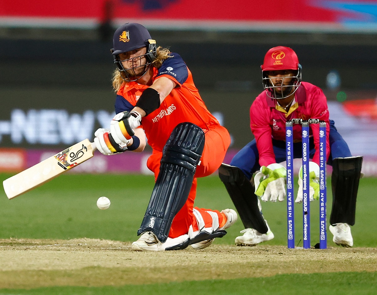 Wicket - Scott Edwards - Netherlands v Sri-Lanka ICC T20WC 2022