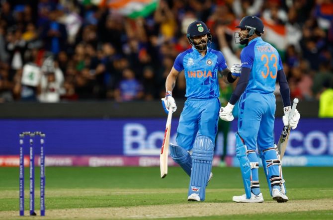 Virat Kohli dug the Indians out of a hole during their T20 World Cup opening match, scoring 82 not out 