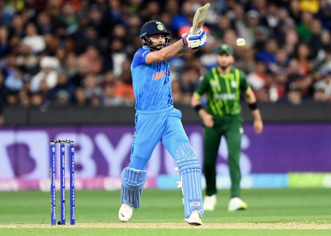 Virat Kohli scored an unbeaten 82 in the T20 World Cup opener against Pakistan on October 23
