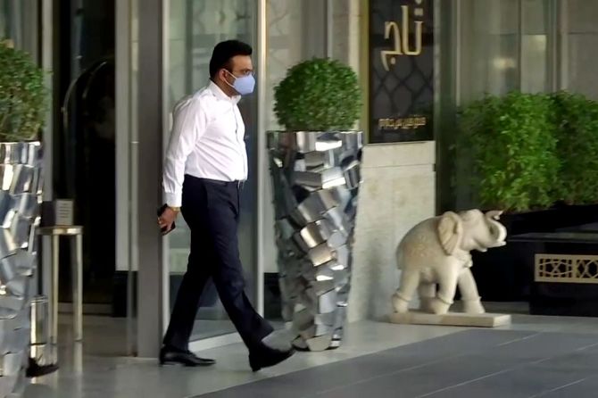 BCCI Secretary Jay Shah departs for Abu Dhabi's Sheikh Zayed Stadium