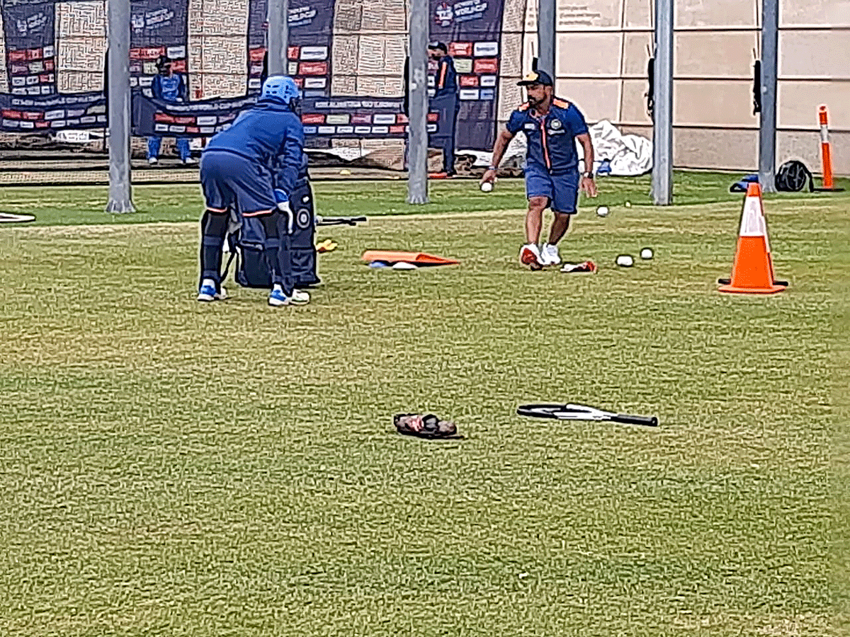 Dinesh Karthik  in the nets