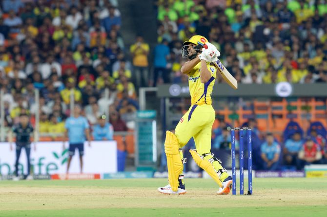 Chennai Super Kings opener Ruturaj Gaikwad hit 9 sixes and 4 fours during his 50-ball 92 in the IPL 2023 opener against Gujarat Titans, at the Narendra Modi Stadium in Ahmedabad, on Friday.