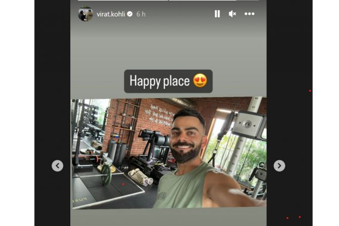Virat Kohli's Instagram story