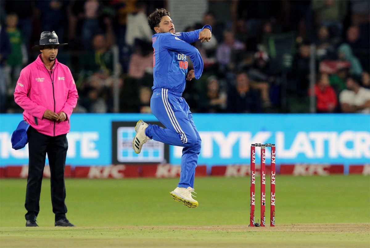 Kuldeep returned with figures of 5/17 from 2.5 overs as India beat South Africa by 106 runs to help India finish the three-match T20 series tied at 1-1.