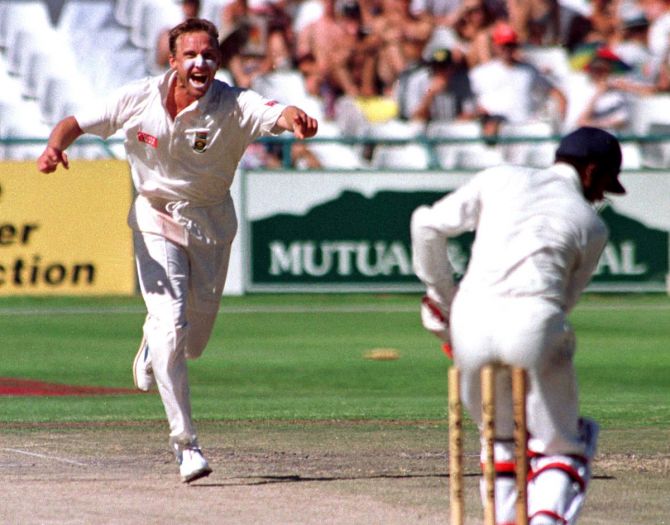 South African great Allan Donald has 330 wickets in just 72 Tests