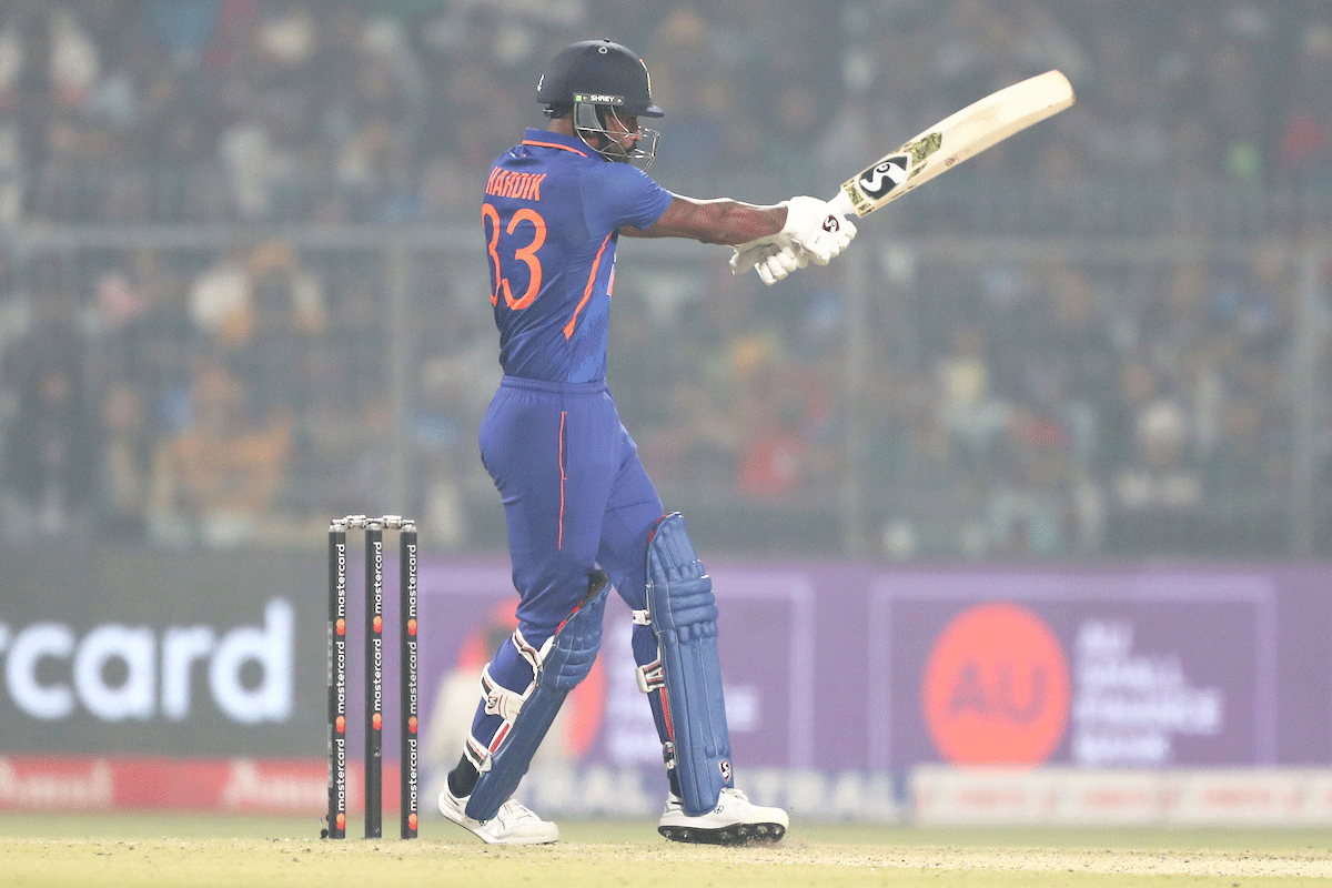 Hardik Pandya played an uncharacteristic knock, a 59-ball 36