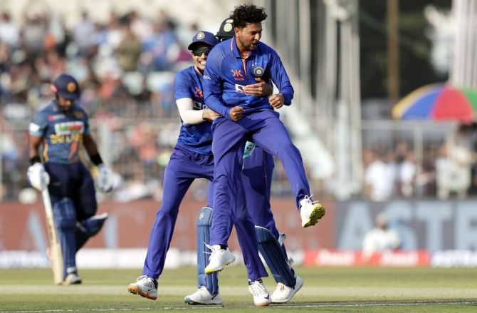 Kuldeep Yadav picked 3 for 51 in the 2nd ODI against Sri Lanka on Thursday